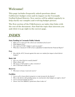 Frequently Asked Questions about the Budget