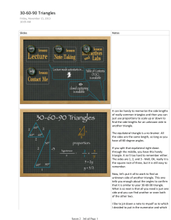 30-60-90 Triangles - Virtual Homeschool Group