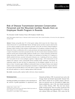 Risk of Disease Transmission between Conservation Personnel and