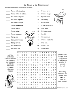 La Salud y La Enfermedad