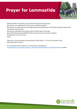 Prayer for Lammastide