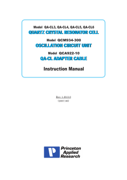 QA-CL3-4-5-and 6 and others Instruction Manual Rev
