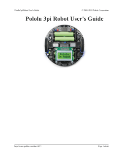 Pololu - Pololu 3pi Robot User`s Guide