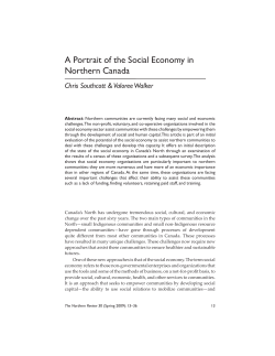 A Portrait of the Social Economy in Northern Canada