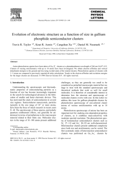 Evolution of electronic structure as a function of size in gallium