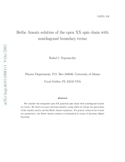Bethe Ansatz solution of the open XX spin chain with nondiagonal