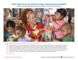 Core Concepts in the Science of Early Childhood Development