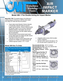 Model 288: 3 Ton Double Acting Air Impact Marker 10
