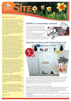 SITE newsletter 79 - Taranaki Regional Council