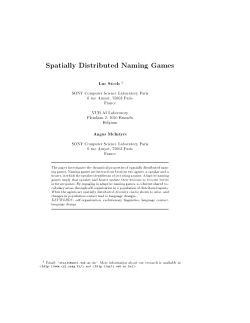 Spatially Distributed Naming Games