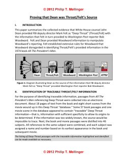 Proving that Dean was Throat/Felt`s Source