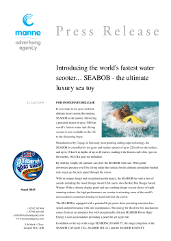 Introducing the world`s fastest water scooter&hellip; SEABOB