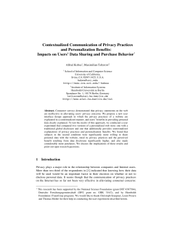 Contextualized Communication of Privacy Practices and
