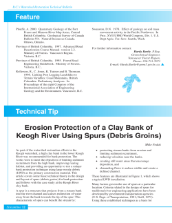 Erosion Protection of a Clay Bank of Keogh River Using Spurs