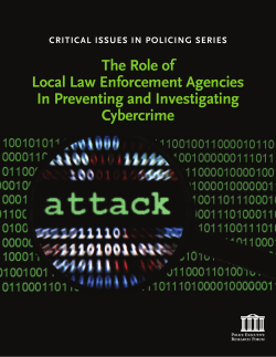 The Role of Local Law Enforcement Agencies In Preventing