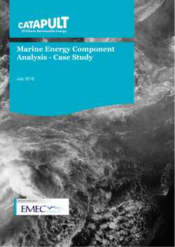 Marine Energy Component Analysis