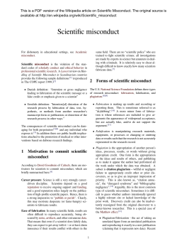 Scientific misconduct