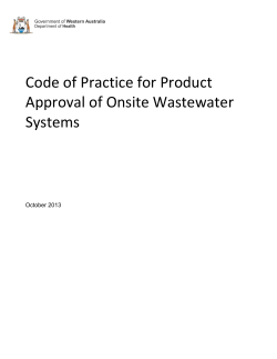 Code of Practice for Product Approval of Onsite