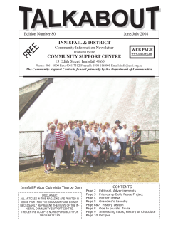 Talkabout June - July 2008 - Community Support Centre Innisfail Inc