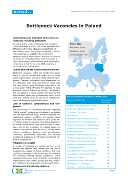 Bottleneck Vacancies in Poland