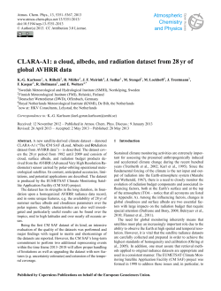 CLARA-A1: a cloud, albedo, and radiation dataset from 28 yr of