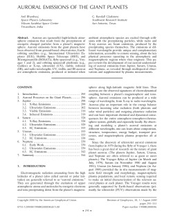 AURORAL EMISSIONS OF THE GIANT PLANETS