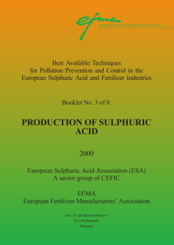 production of sulphuric acid