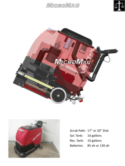 Scrub Path: 17&rdquo; or 20&rdquo; Disk Sol. Tank: 10 gallons Rec. Tank: 10