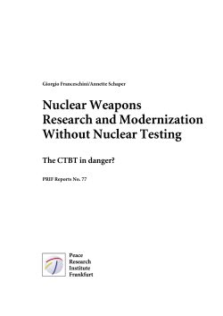 Nuclear Weapons Research and Modernization Without