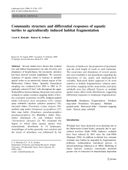 Community structure and differential responses of aquatic turtles to