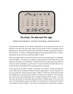 April, Good Bad and Ugly