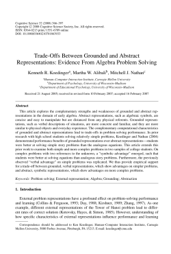 Trade-Offs Between Grounded and Abstract Representations