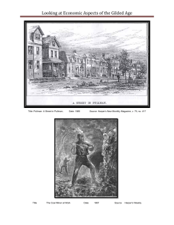 Looking at Economic Aspects of the Gilded Age