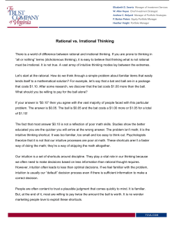Rational vs. Irrational Thinking