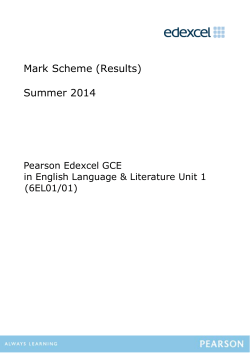 Mark Scheme - Edexcel