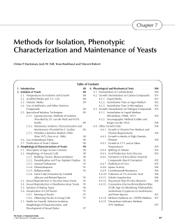 Methods for Isolation, Phenotypic Characterization