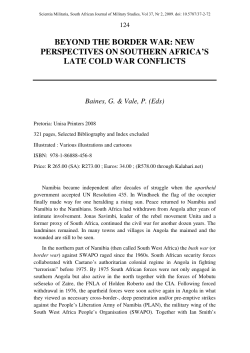 BEYOND THE BORDER WAR: NEW PERSPECTIVES ON