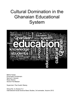 Cultural Domination in the Ghanaian Educational System