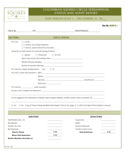 COLUMBIAN SQUIRES CIRCLE SEMIANNUAL STATUS AND