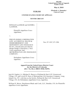 LaASMAR v. PHELPS DODGE CORPORATION LIFE ACCIDENTAL