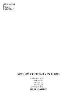 sodium contents in food low sodium tips