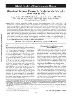 Global Burden of Cardiovascular Disease