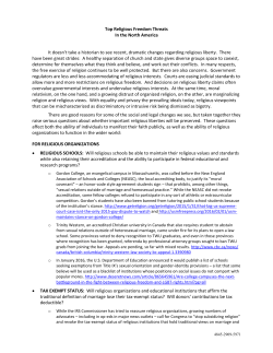 Top Religious Freedom Threats In the North America It doesn`t take