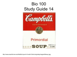 Bio 100 Study Guide 14