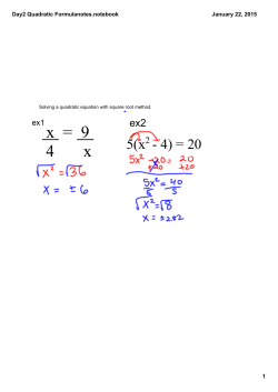 Day2 Quadratic Formulanotes.notebook