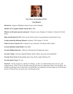 Get to Know the members of PAC