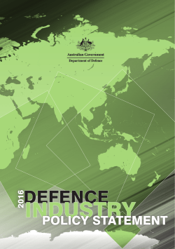 2016 Defence Industry Policy Statement
