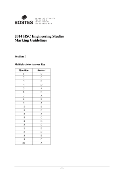2014 HSC Engineering Studies Marking Guidelines