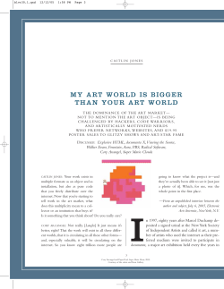 MY ART WORLD IS BIGGER THAN YOUR ART WORLD