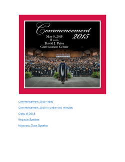 Commencement 2015 - University of Virginia`s College at Wise